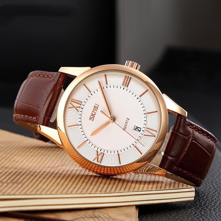 Foreign Trade Quartz Watch Calendar Belt Waterproof Men's Watch Men's Watch