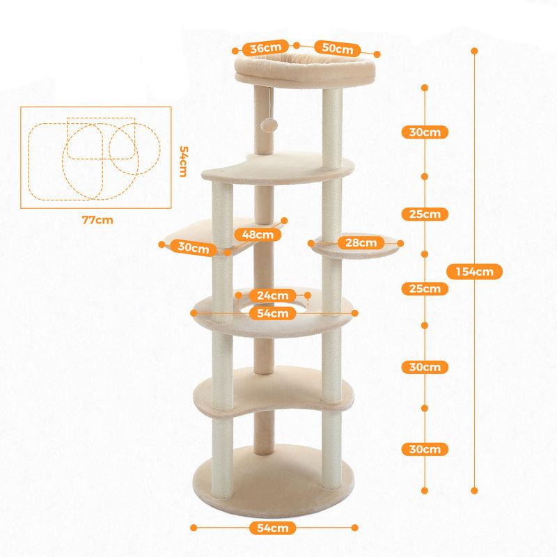 Modern 6-Level Cat Tree Tower