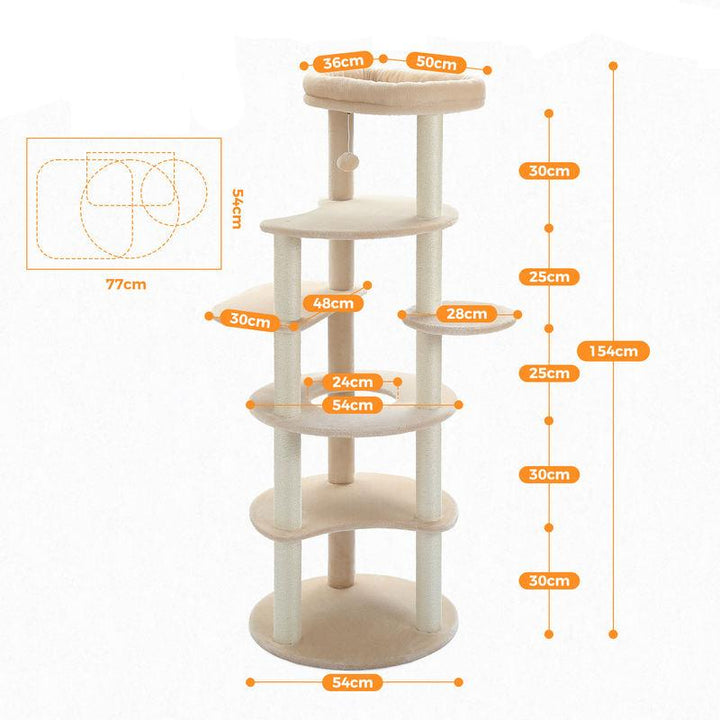 Modern 6-Level Cat Tree Tower