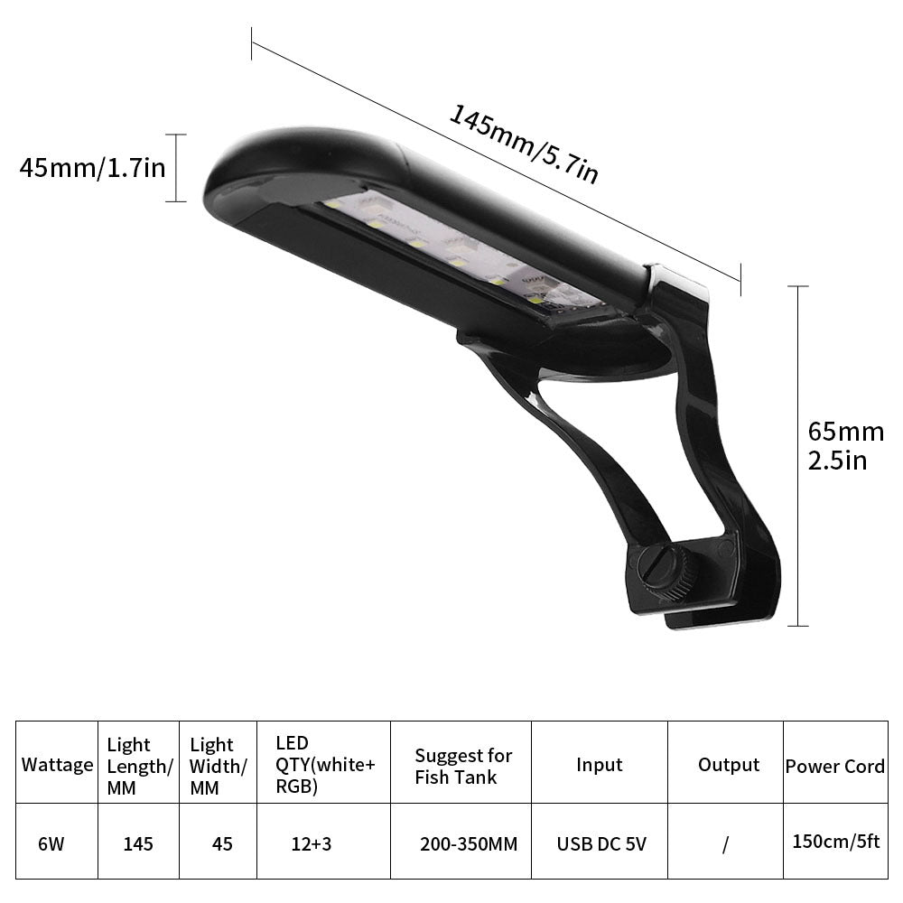 USB Clip-On Aquarium Lamp