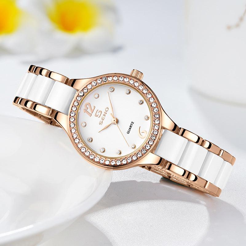 Ceramic Ladies Waterproof Bracelet Watch - Trendha