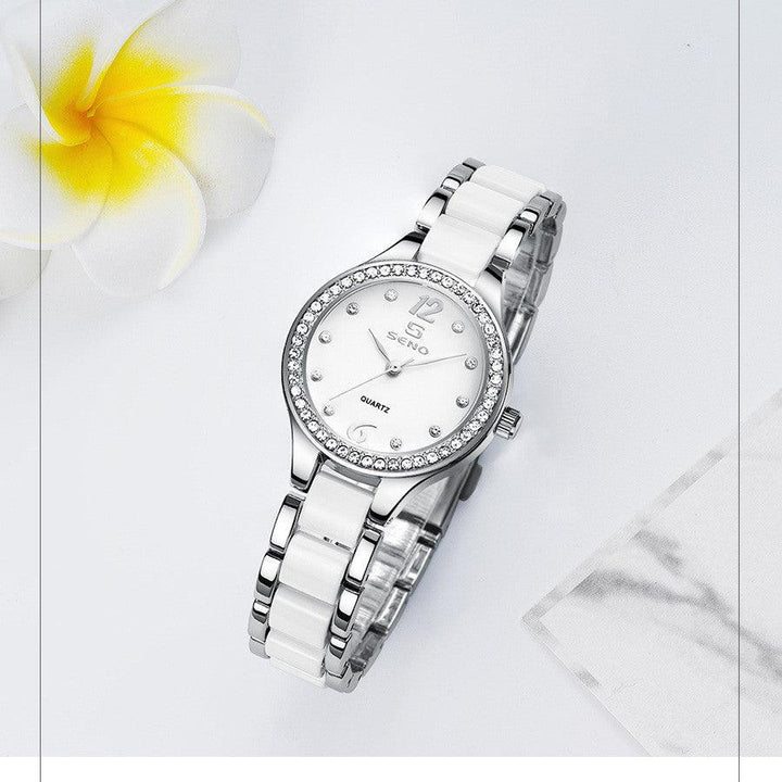 Ceramic Ladies Waterproof Bracelet Watch - Trendha