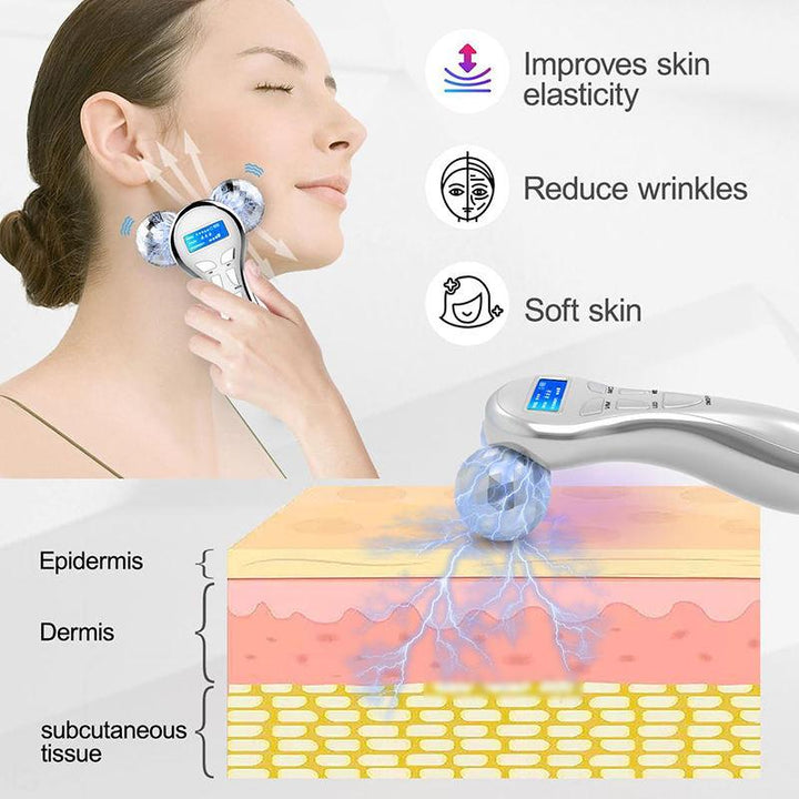 4D Microcurrent Face Lifting Roller Massager