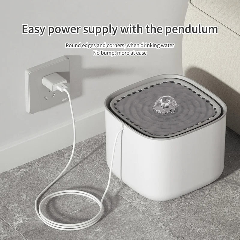 Electric Cat Water Fountain - 3L Large Capacity with USB Charging and Auto Filtration
