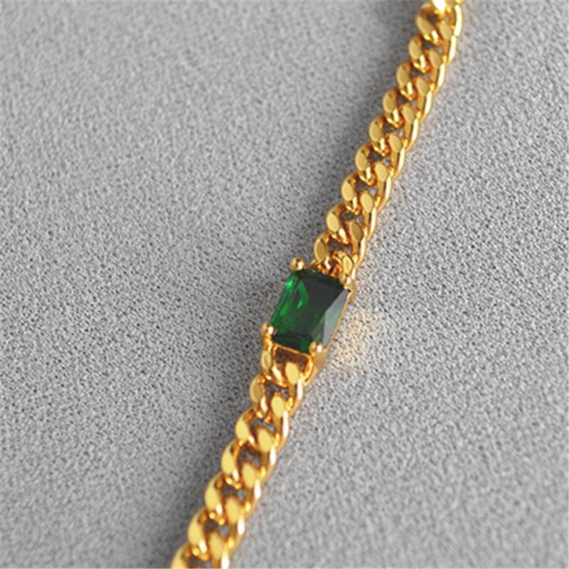 Chain Red Emerald Vintage Bracelet - Trendha