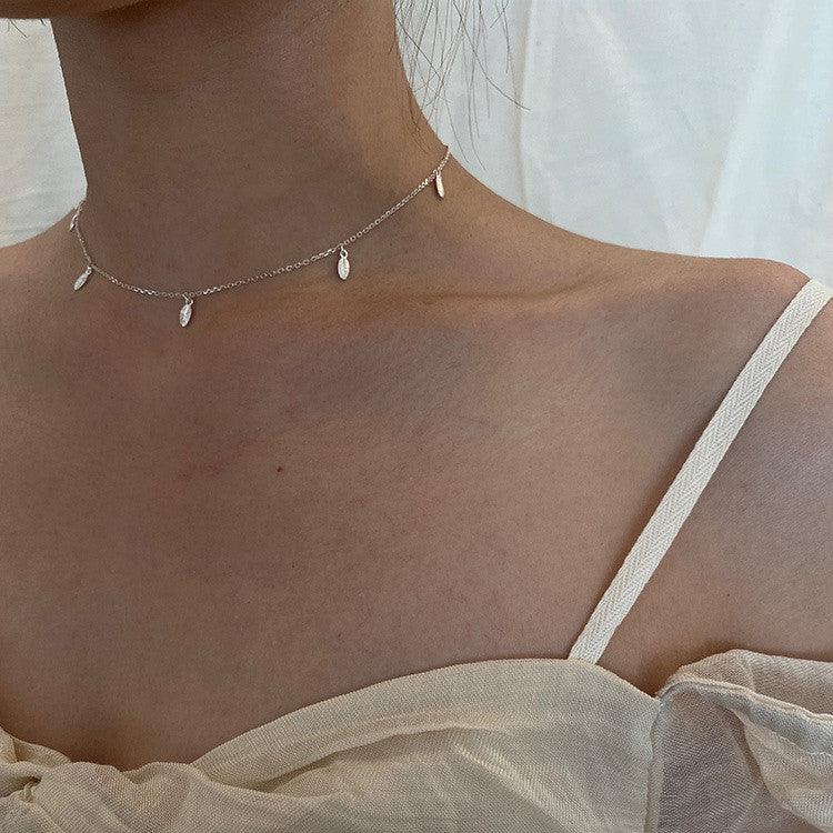 Cherry Leaves Stacked Necklace Sterling Silver For Women - Trendha
