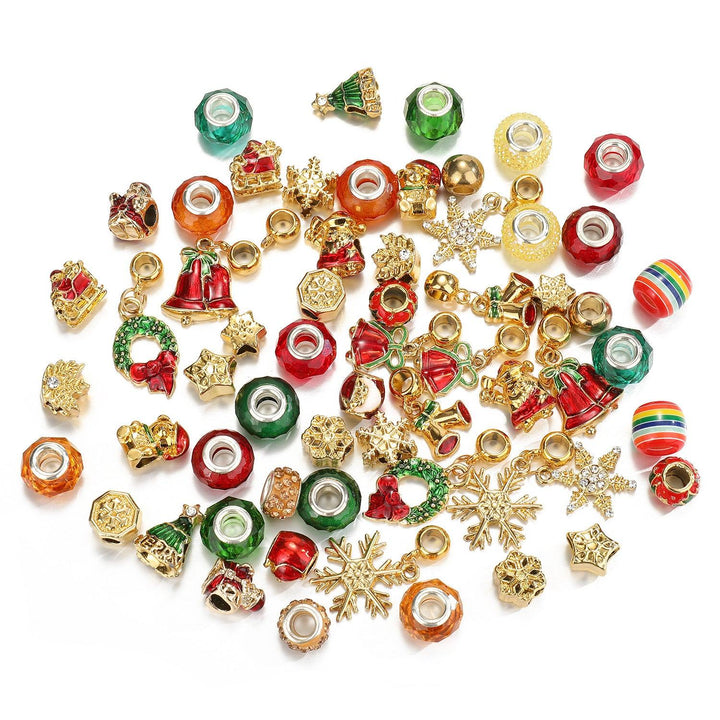 Christmas Beads Alloy Large Hole Beads DIY Set - Trendha