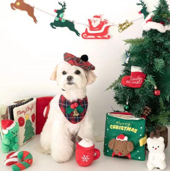 Christmas Cute Cloth Dog Hide Food Book Pet Toys - Trendha