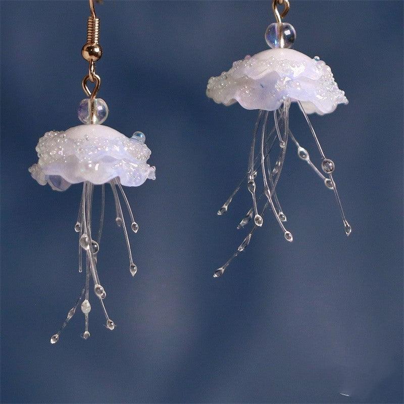 Cloud Fall Jellyfish Earrings Temperament Senior Atmospheric Ins