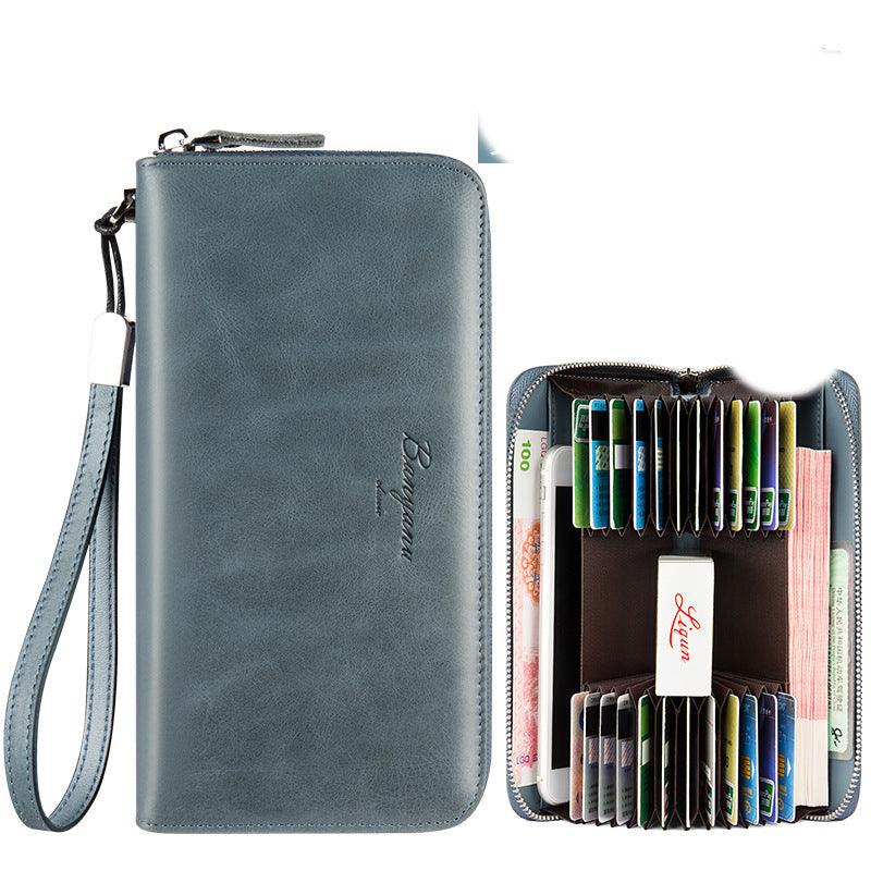 Clutch Bag Bank Card Holder Leather Anti-degaussing Anti-theft Brush - Trendha