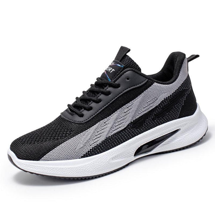 Color-blocked Mesh Sneakers Men Breathable Comfortable Casual Fashion Lace Up Wear-resistant Walking Running Sports Shoes - Trendha