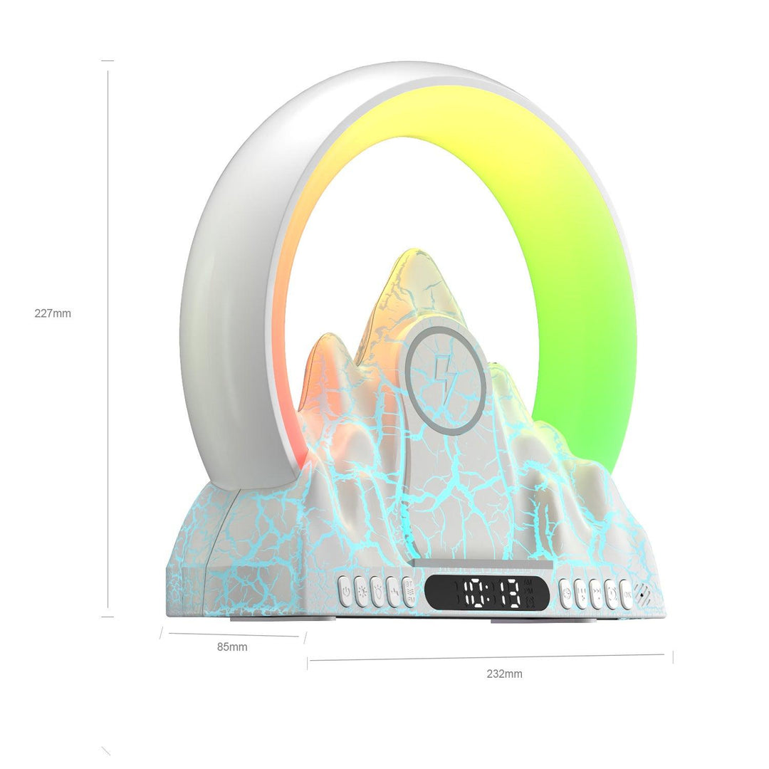 Colorful Flame Mountain Wireless Charging Alarm Clock - Trendha