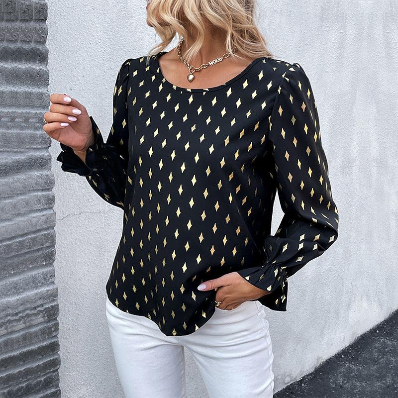 Commuter Bronzing Shirt Women's Long-sleeved Shirt - Trendha