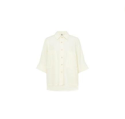 Cotton Large Pocket Shirt With Elastic Waist And Wide Leg Shorts - Trendha