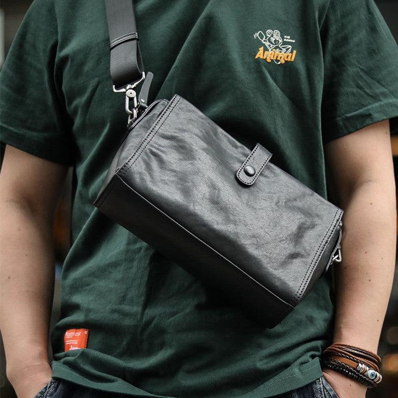 Cowhide One Shoulder Diagonal Fashion Bag - Trendha