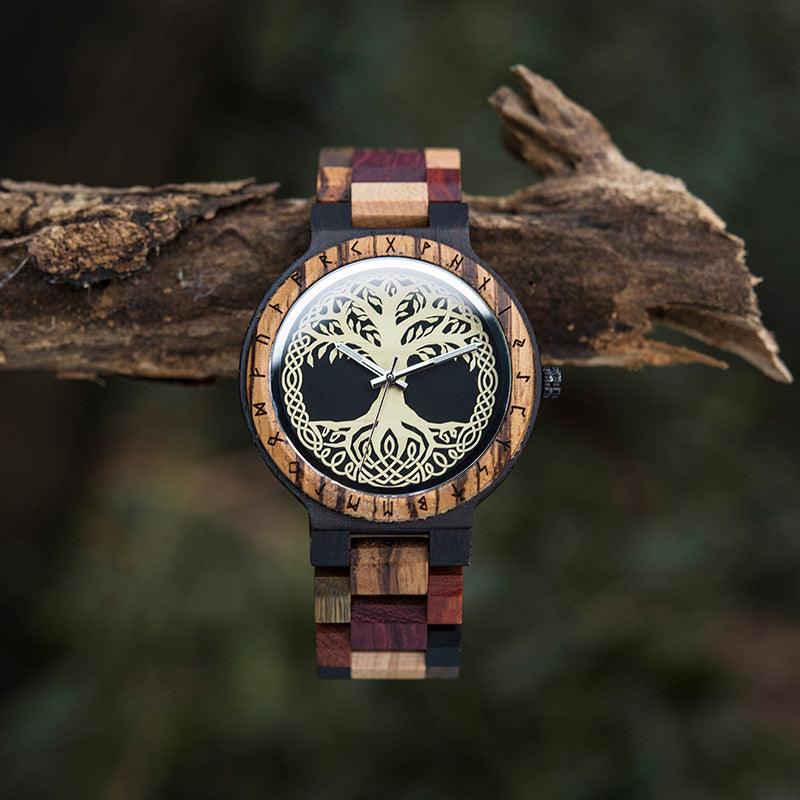 Creative Men's Wooden Quartz Watch - Trendha