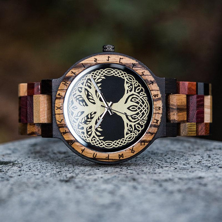 Creative Men's Wooden Quartz Watch - Trendha