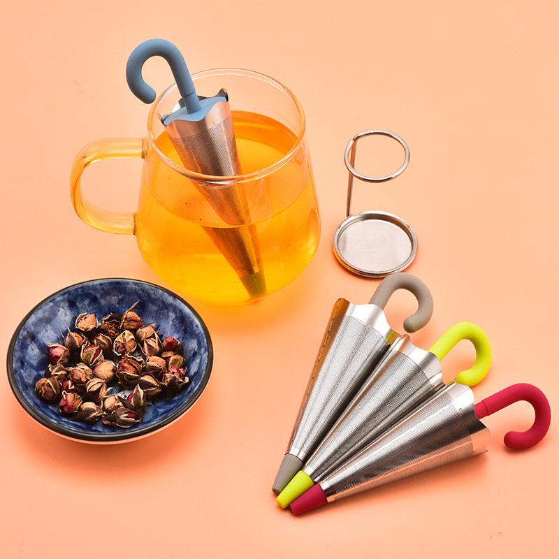 Creative Umbrella Tea Strainer Silicone Stainless Steel Kitchen Gadgets - Trendha