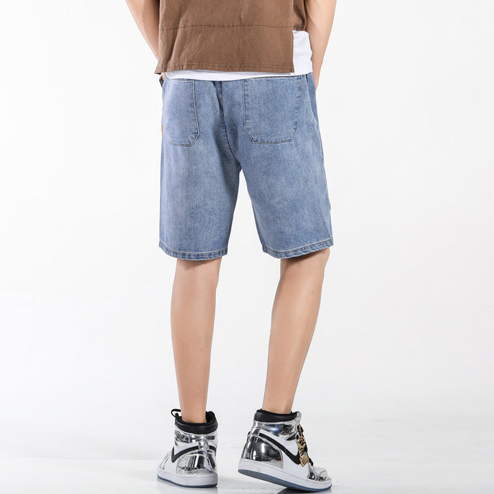 Summer New Denim Cargo Pants Shorts Loose Plus Size