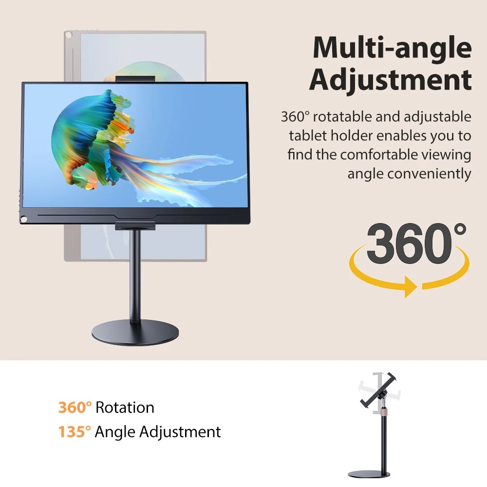 Monitor Rotating Device Adjustable Rotating Portable Monitor Stand - Enhance Your Work Setup ...