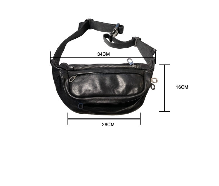 New Vintage Cowhide Cross-body Bag For Men