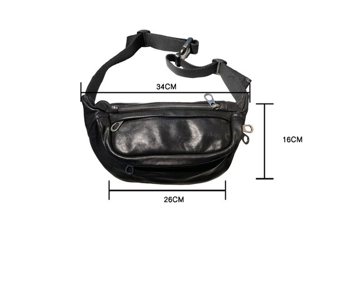 New Vintage Cowhide Cross-body Bag For Men