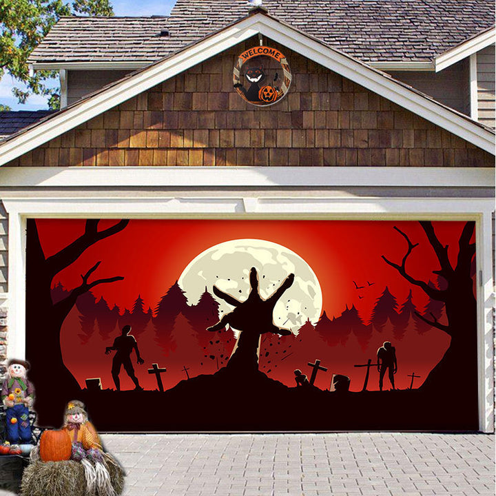 Halloween Party Decorative Hanging Cloth Garage Door Background Fabric