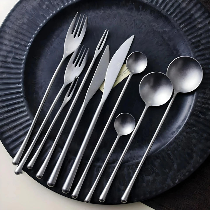 Elegant Retro Stainless Steel Cutlery Set