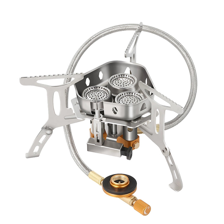 Outdoor Portable Windproof Three-Head Camping Stove