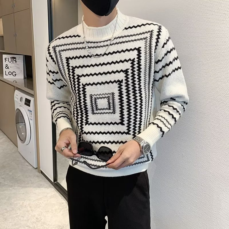 Striped Sweater For Men Spring And Autumn