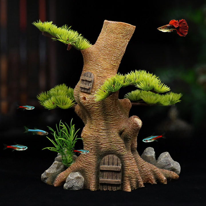 Realistic Tree Trunk Aquarium Ornament