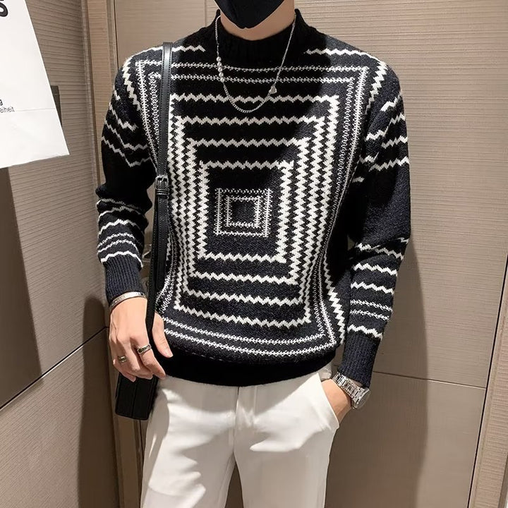 Striped Sweater For Men Spring And Autumn