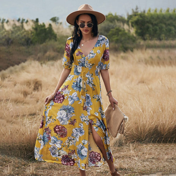 Elegant Summer Printed Maxi Dress