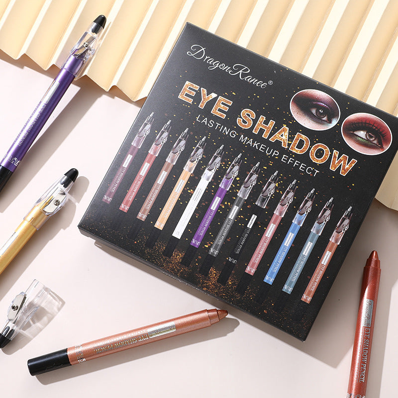 Eye Shadow Stick Eye Shadow Kit Eye Shadow Pen Pearlescent 12-piece Set