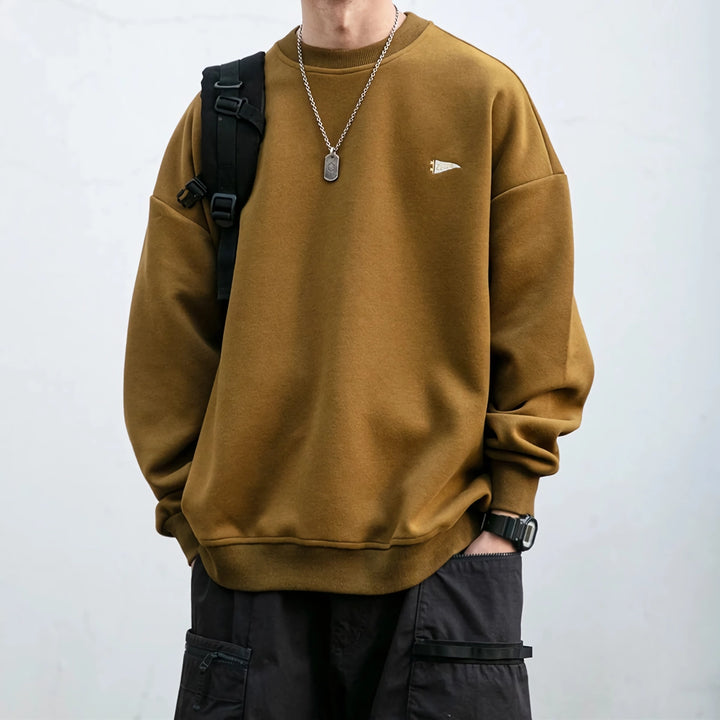 Streetwear High Quality Trend Men's Sweatshirt - Casual Letter Embroidery Pullover