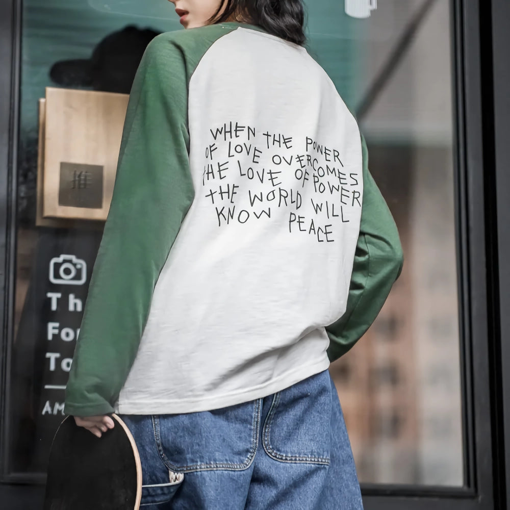 Vintage Long Sleeve Oversized Baseball T-Shirt