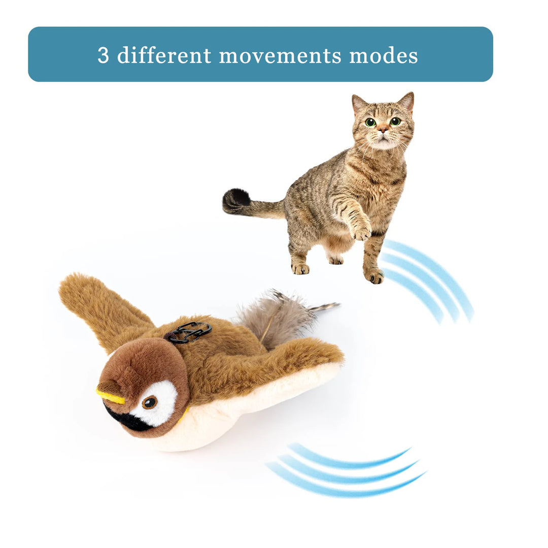 Interactive Chirping Sparrow Cat Toy