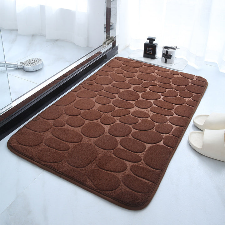 Embossed Cobblestone Memory Foam Bath Mat