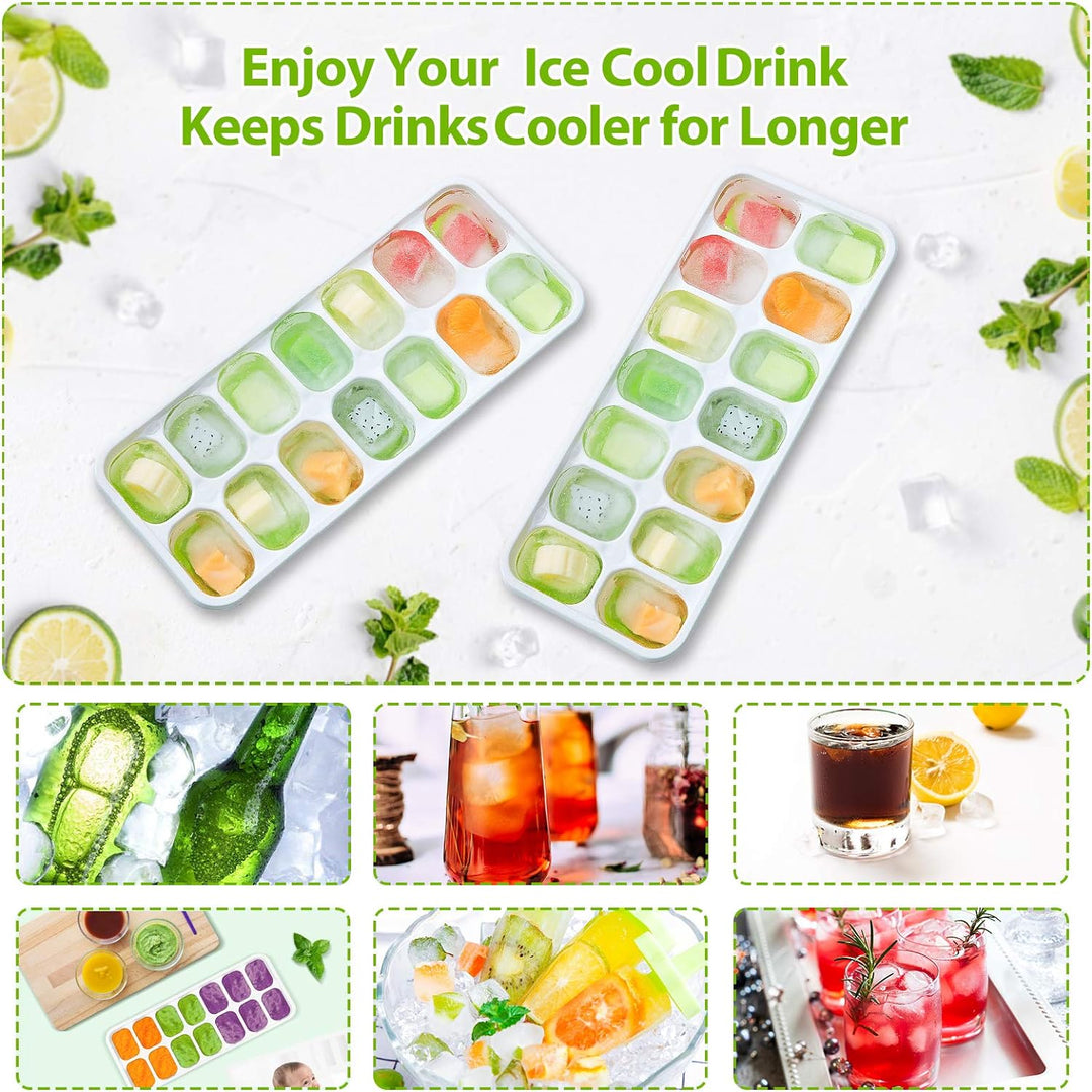 Multi-Purpose Silicone Ice Cube Tray with Lid