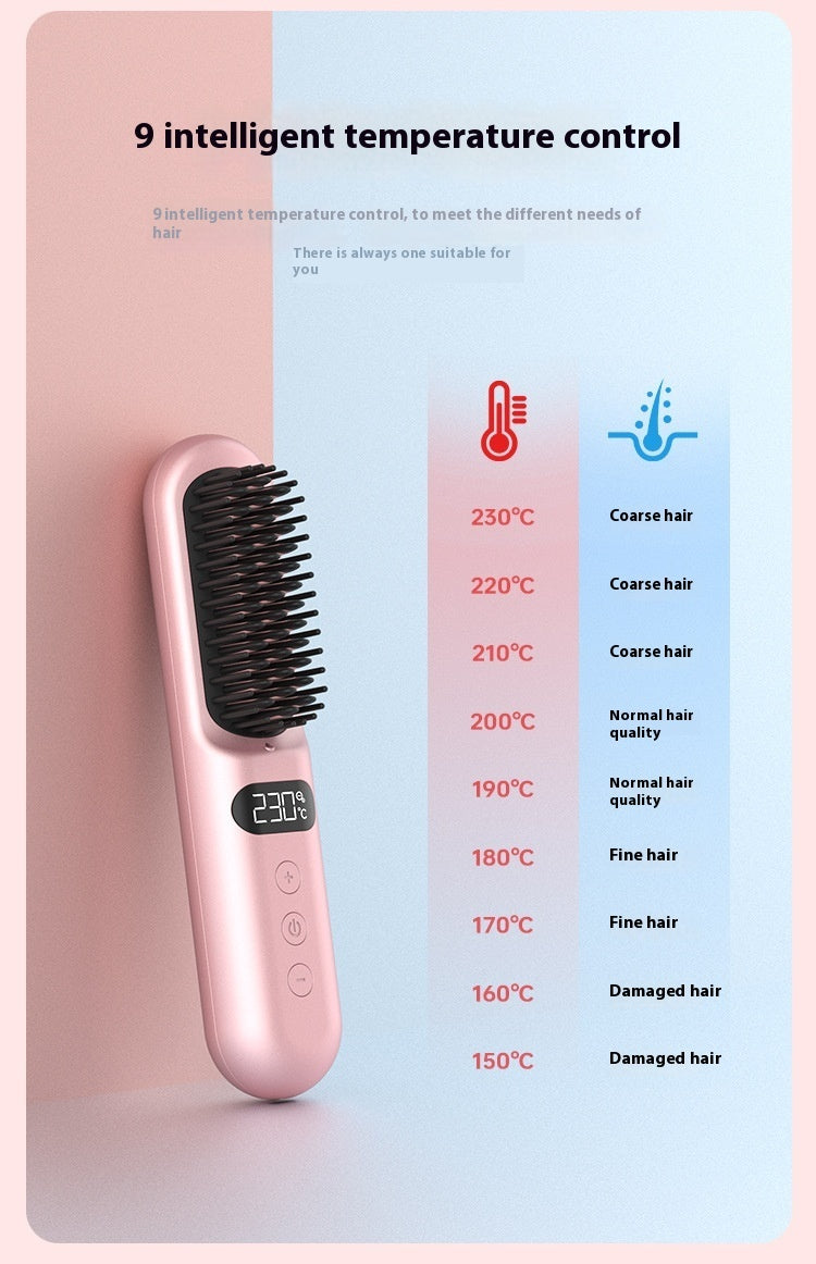 Portable Anion Straight Comb Inner Buckle Flip Straight Hair Lazy Office Worker Student