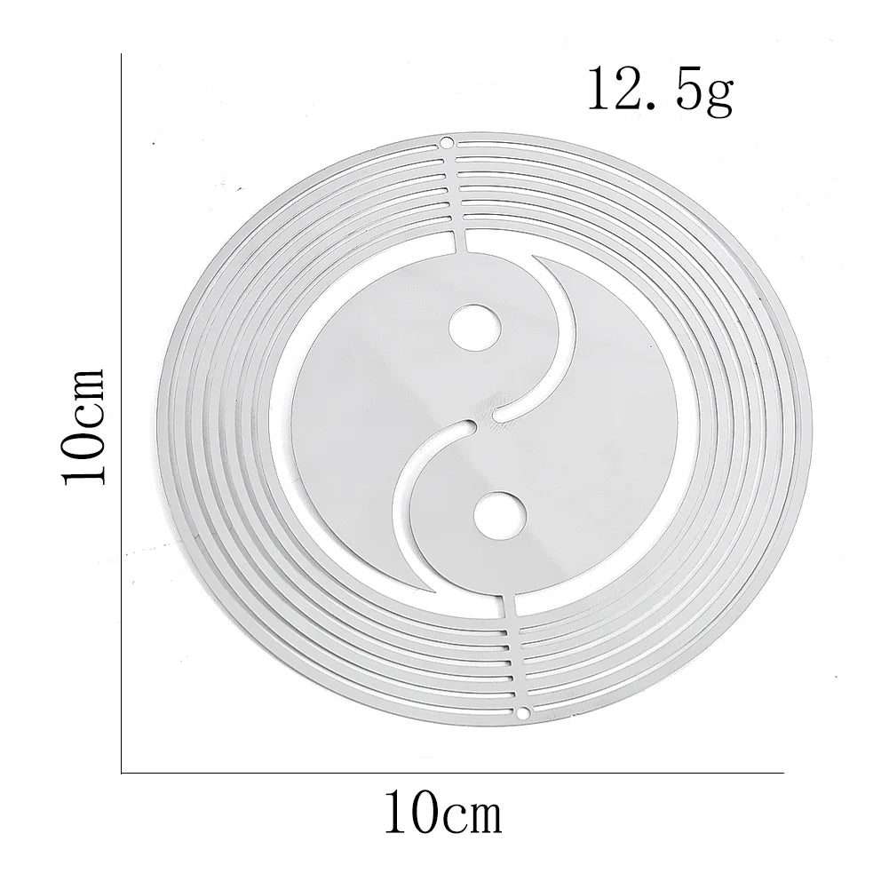 Rotating Tai Chi Stainless Steel Pendant