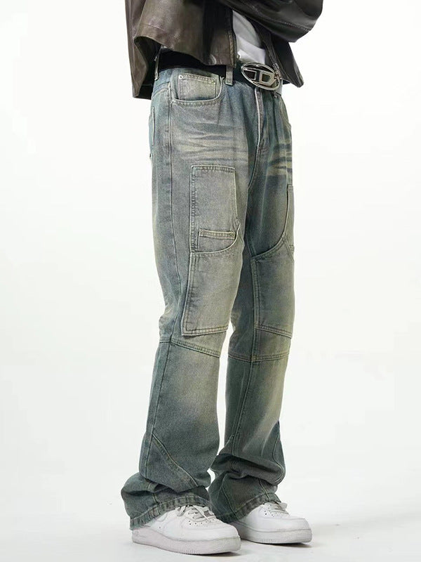 American Street Distressed Loose Straight Casual Jeans