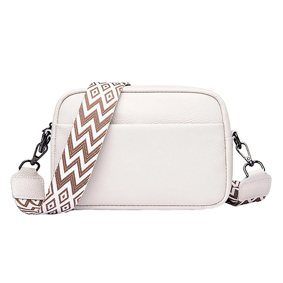 Vintage Cowhide Crossbody Bag: Fashionable One-Shoulder Small Square Bag for Women