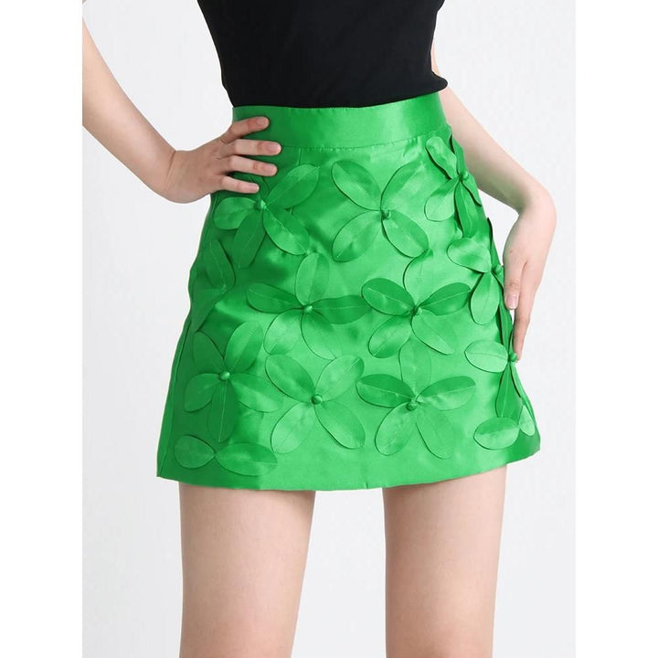 Floral A-Line Mini Skirt
