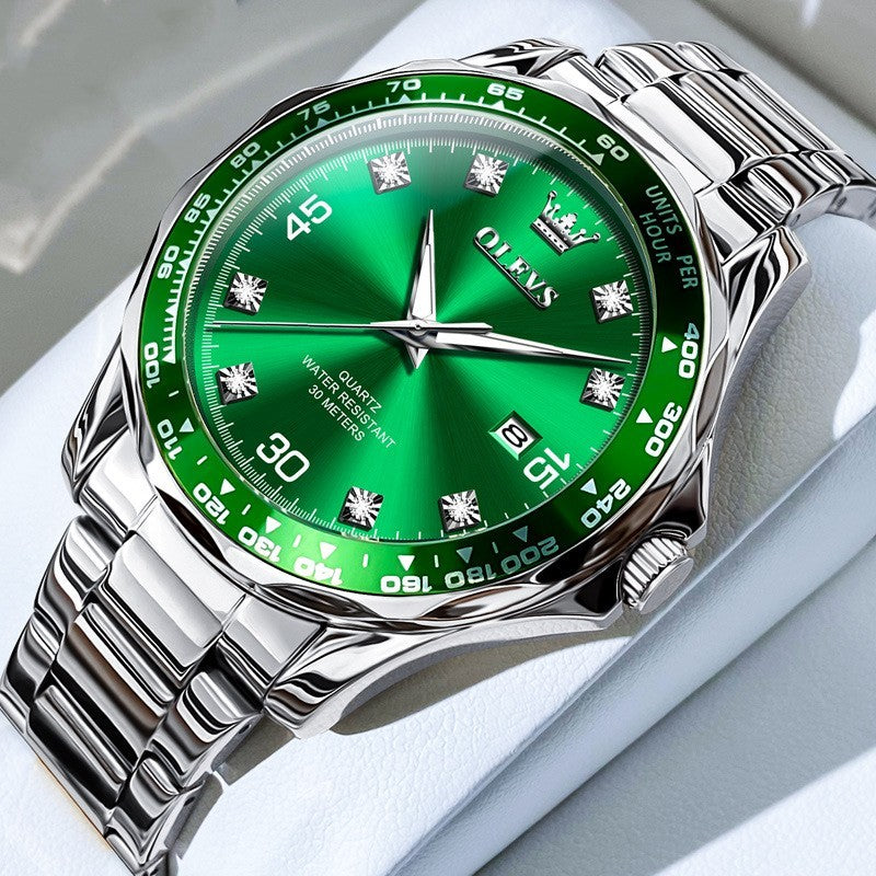 Green Submariner Quartz Watch Luminous Men&