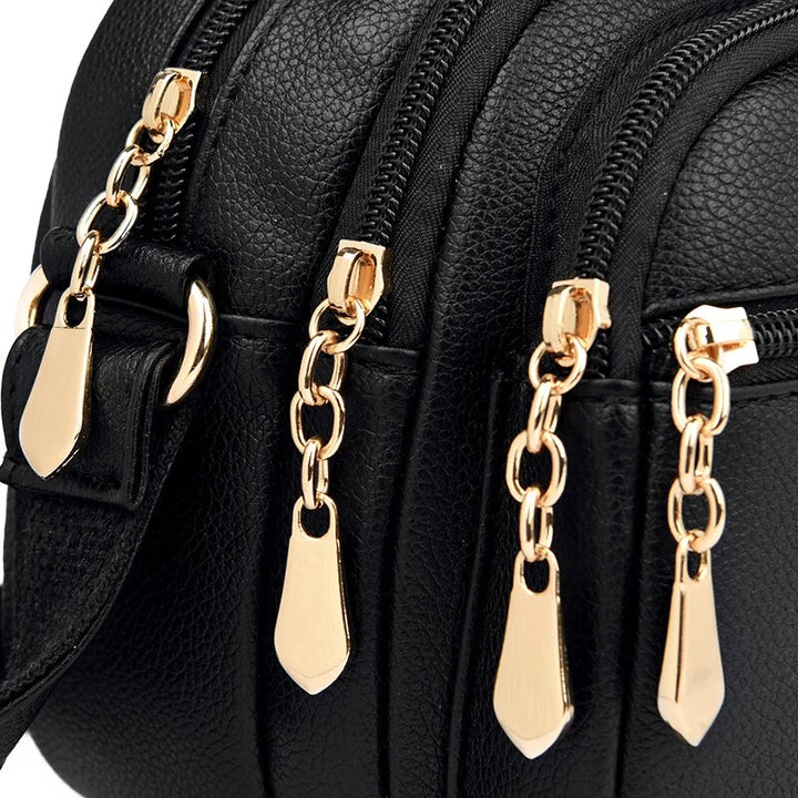 Stylish Multi-pocket PU Leather Shoulder Bag