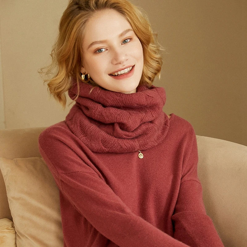 Women's Winter Cashmere Ring Scarf