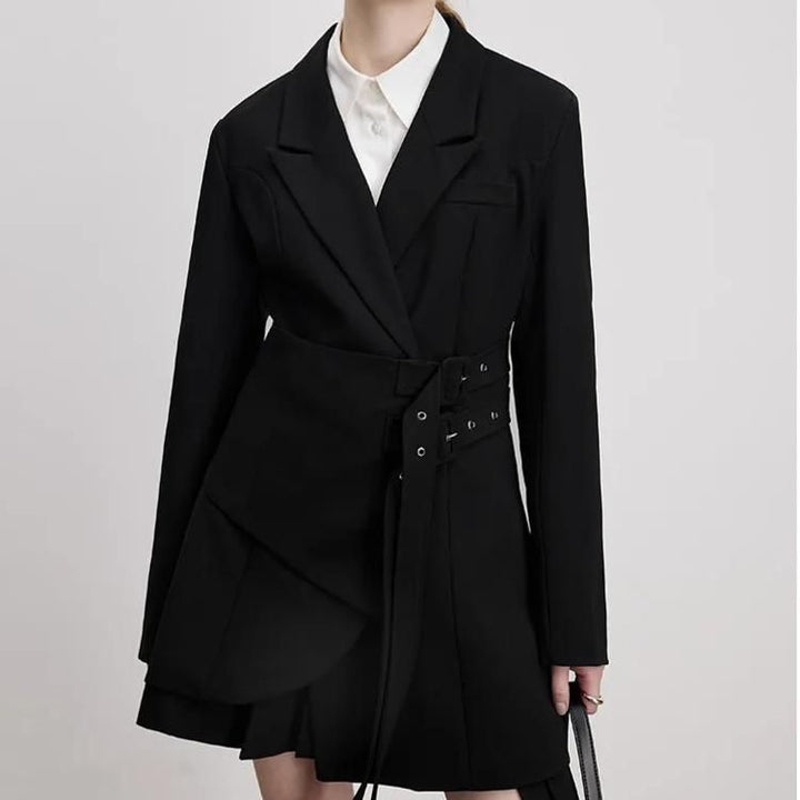 Chic Slim-Fit Adjustable Waist Blazer for Women - Elegant & Versatile
