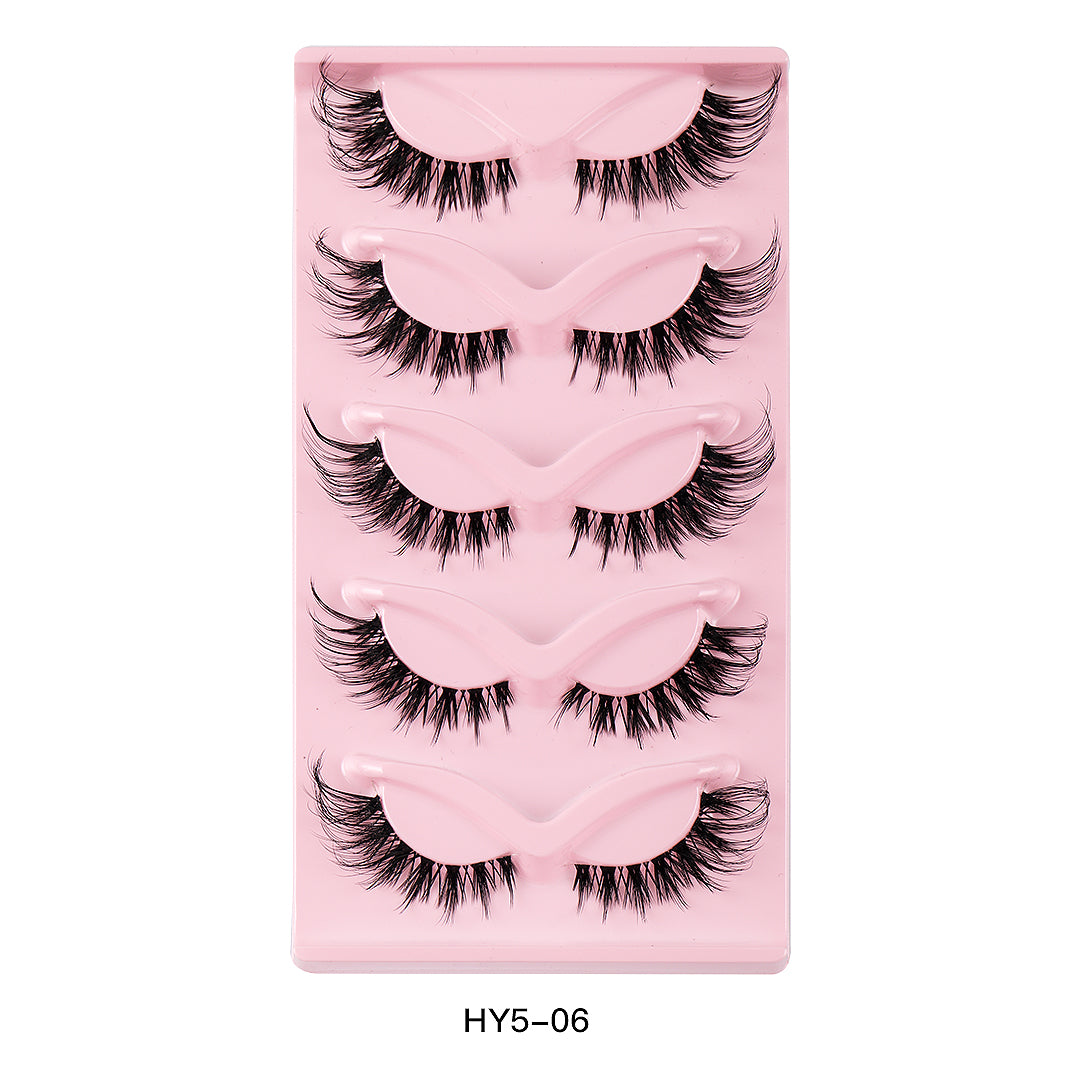 5 Pair 3D Cat Eye Fox Eye Lashes