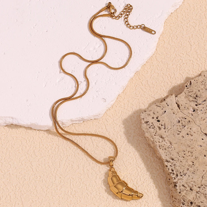 18K Gold Plated Snake Chain Necklace - Stainless Steel, Hypoallergenic